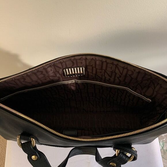 Henri Bendel West 57th Leather Laptop Briefcase - Picture 12 of 16